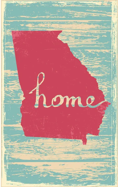 Georgia nostaljik rustik vintage devlet vektör işareti