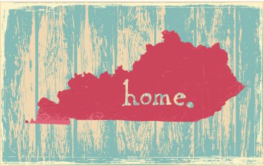 Kentucky nostaljik rustik vintage devlet vektör işareti