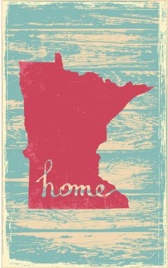 Minnesota nostaljik rustik vintage devlet vektör işareti