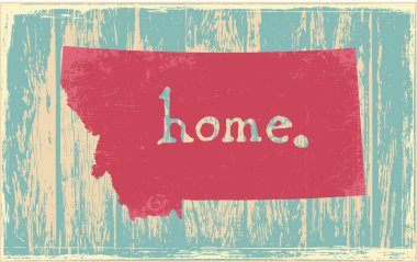 Montana nostaljik rustik vintage devlet vektör işareti