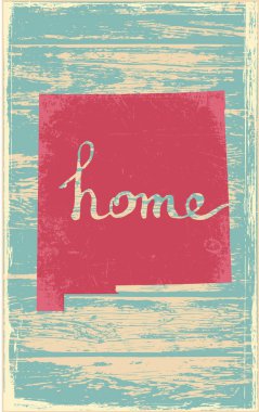 New Mexico nostaljik rustik vintage devlet vektör işareti