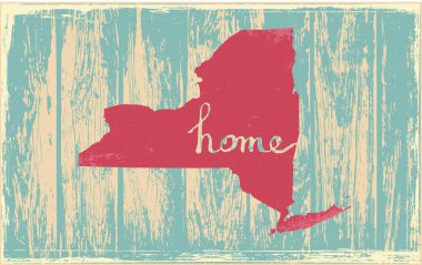 New York nostaljik rustik vintage devlet vektör işareti