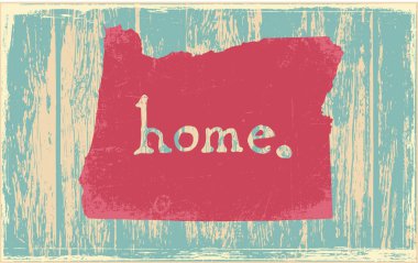 Oregon nostaljik rustik vintage devlet vektör işareti