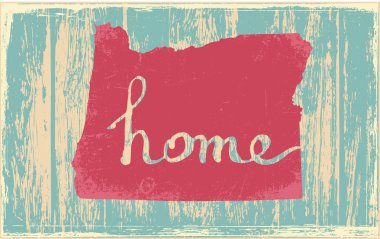 Oregon nostaljik rustik vintage devlet vektör işareti