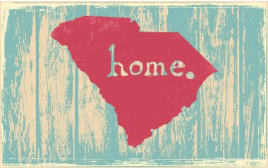 Güney Carolina nostaljik rustik vintage devlet vektör işareti