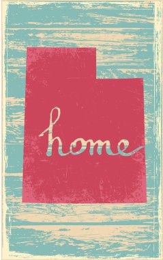 Utah nostaljik rustik vintage devlet vektör işareti