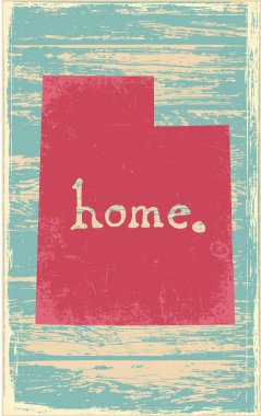 Utah nostaljik rustik vintage devlet vektör işareti