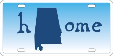 Alabama Eyalet plaka vektör