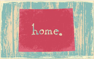 Wyoming nostaljik rustik vintage devlet vektör işareti