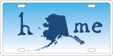 Alaska devlet plaka vektör