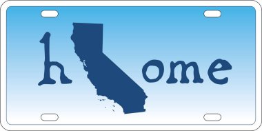California devlet plaka vektör