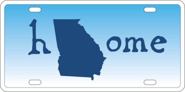 Georgia Eyalet plaka vektör