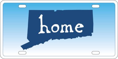 Connecticut Devlet plaka vektör
