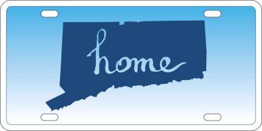 Connecticut Devlet plaka vektör