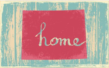 Wyoming nostaljik rustik vintage devlet vektör işareti