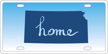 Kansas eyalet plaka vektör