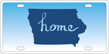 Iowa devlet plaka vektör