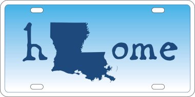 Louisiana Devlet plaka vektör