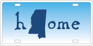 Mississippi devlet plaka vektör