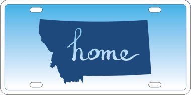 Montana devlet plaka vektör