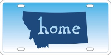 Montana devlet plaka vektör