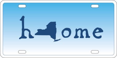 New York Devlet plaka vektör