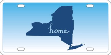 New York Devlet plaka vektör