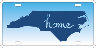 Kuzey Carolina Devlet plaka vektör