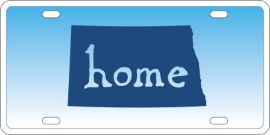 Kuzey Dakota devlet plaka vektör