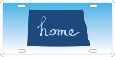 Kuzey Dakota devlet plaka vektör