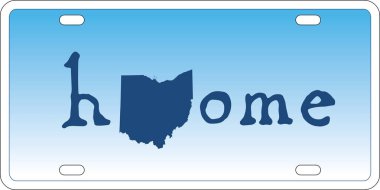 Ohio Devlet plaka vektör