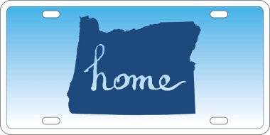 Oregon devlet plaka vektör