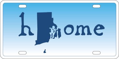 Rhode Island Eyalet plaka vektör