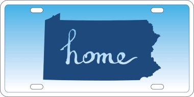 Pennsylvania Eyalet plaka vektör