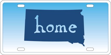 Güney Dakota devlet plaka vektör