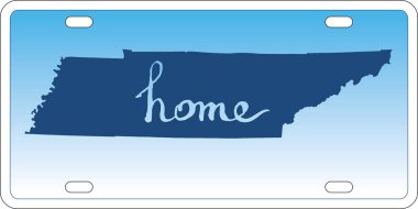 Tennessee Devlet plaka vektör