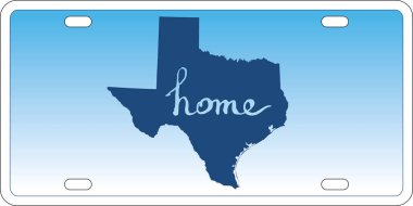 Texas devlet plaka vektör