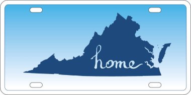 Virginia devlet plaka vektör