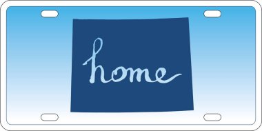 Wyoming devlet plaka vektör