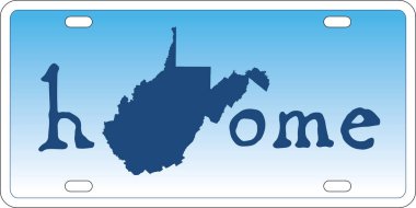 Batı Virginia devlet plaka vektör