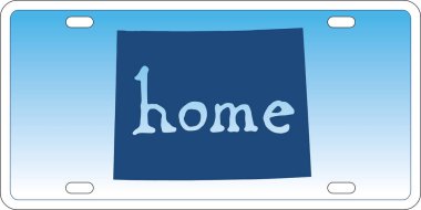 Wyoming devlet plaka vektör