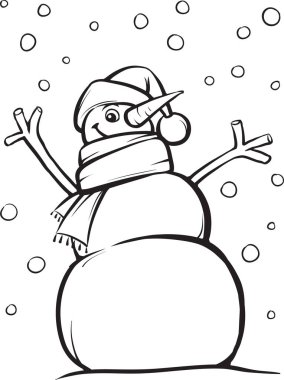 Vektör çizim boyama kitabı mutlu Noel kardan adam. Kolay-kalite kaybı olmadan herhangi bir boyutta ölçeklendirilebilir katmanlı vektör Eps10 dosyasını düzenlemek. Yüksek çözünürlüklü raster Jpg dosya bulunur.