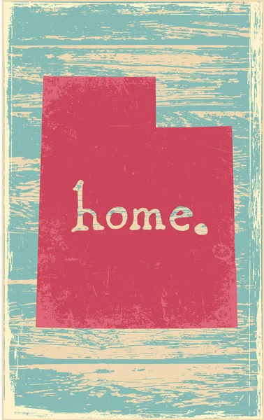 Utah nostaljik rustik vintage devlet vektör işareti