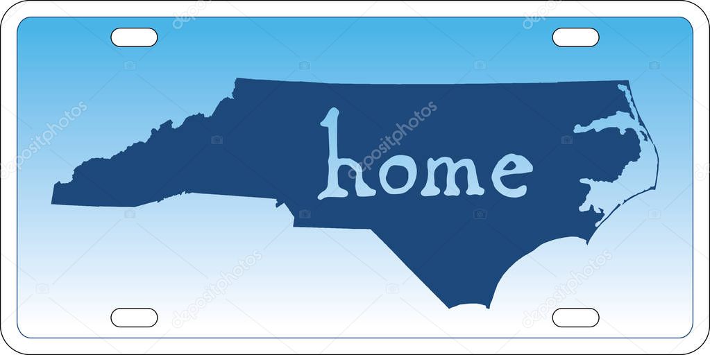 North Carolina state license plate vector