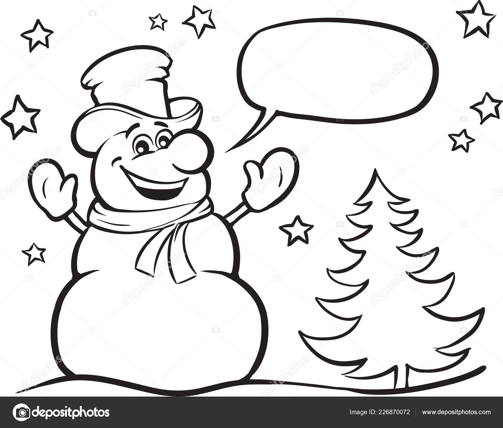 Download Vector Illustration Coloring Book Snowman Easy Edit Layered Vector Eps10 Vector Image By C Onelinestock Vector Stock 226870072