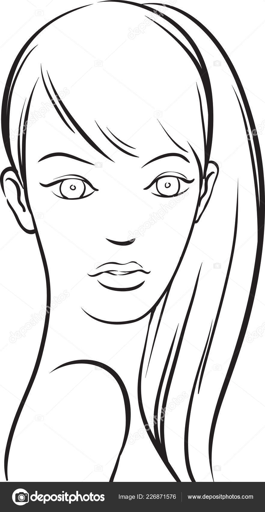 Whiteboard drawing beautiful young woman easy edit layered vector eps10 stock vector
