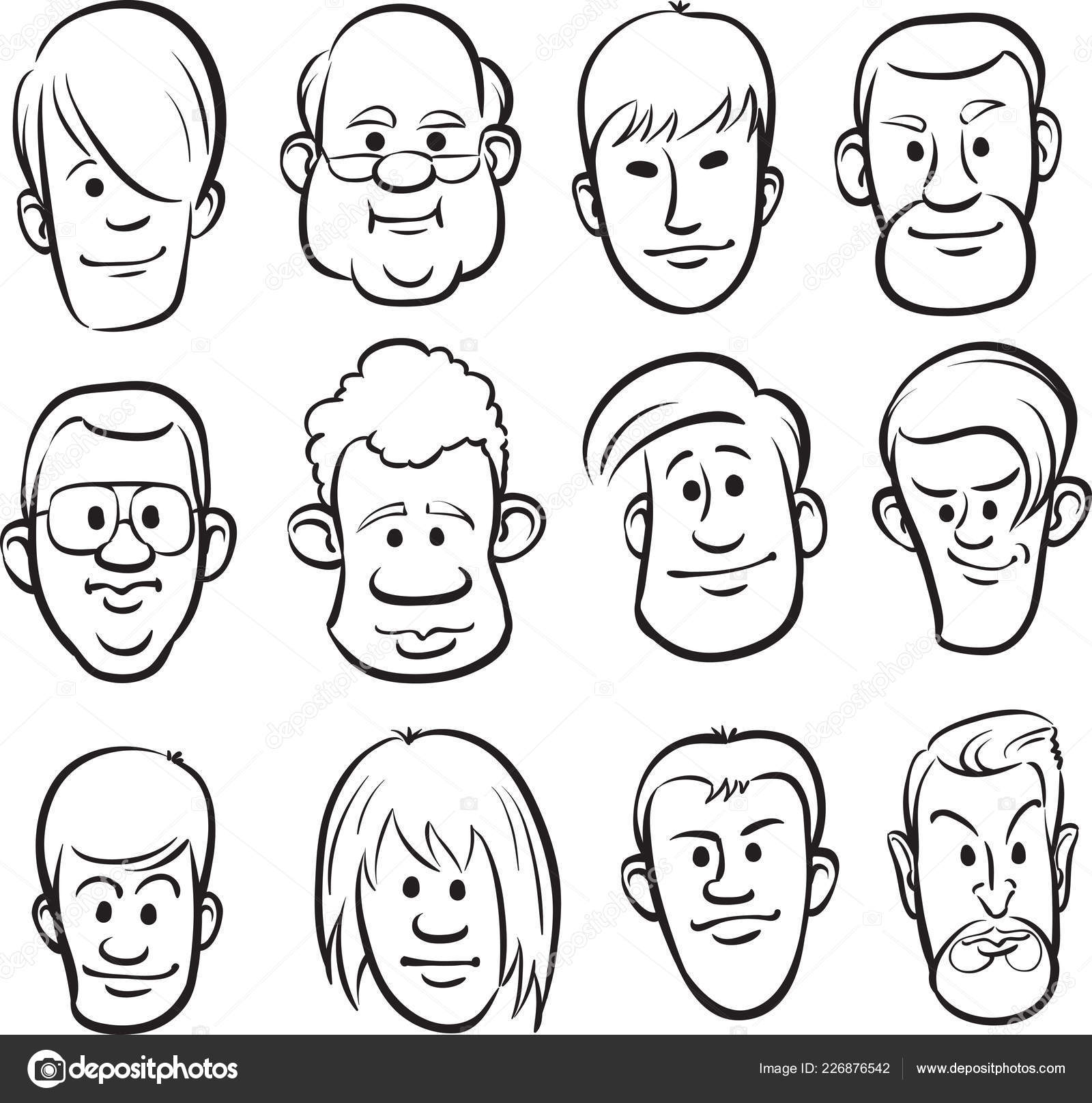 whiteboard drawing men faces