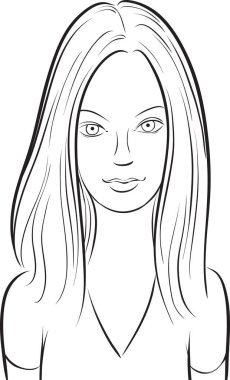 beyaz tahta çizim - güzel sarışın kız