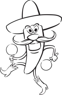 beyaz tahta çizim - biber Marakas ile dans