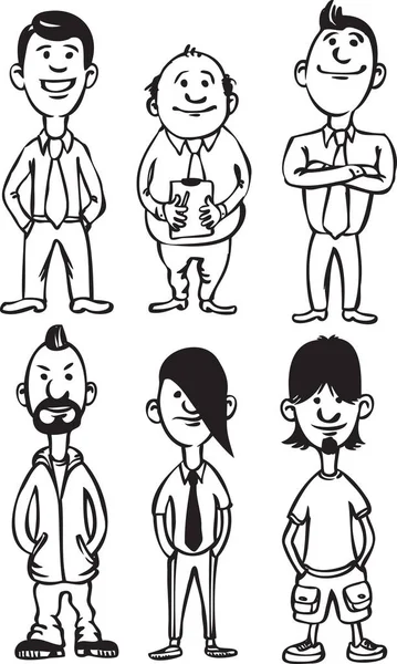 beyaz tahta çizim - karikatür rakamlar office insanlar ve freaks